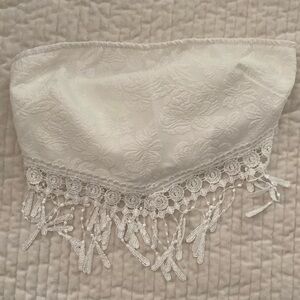 Jacquard Bandeau Tie Top